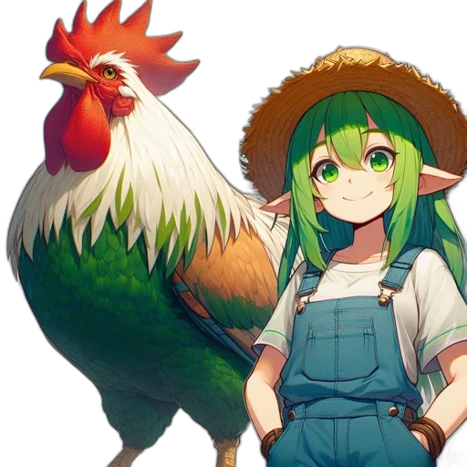 animal, hat, weapon, food, pixel art, anime, concept art, fantasy art transparent PNG cut-out