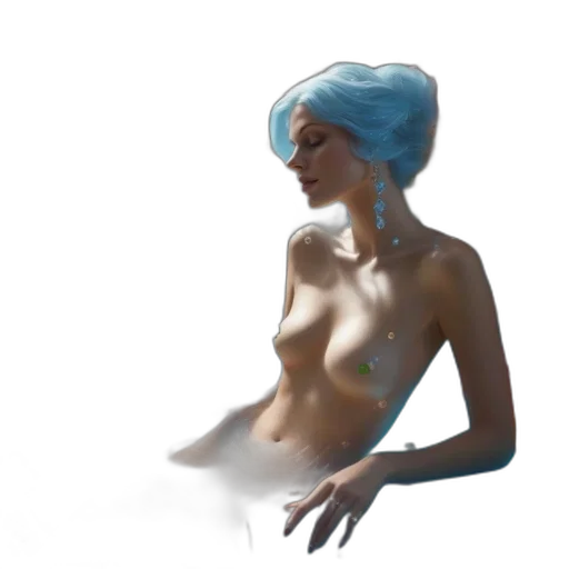 jewelry, dress, crown, creature, concept art, fantasy art, pixel art, photorealistic transparent PNG cut-out