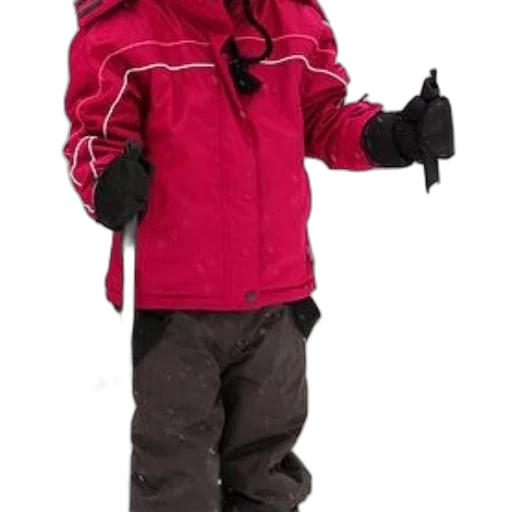 jacket, staff, hat, 3d render, snow, person, red, black transparent PNG cut-out