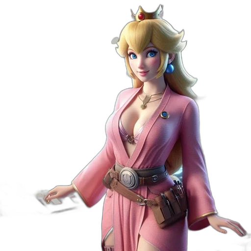 dress, staff, crown, weapon, concept art, 3d render, fantasy art, anime transparent PNG cut-out