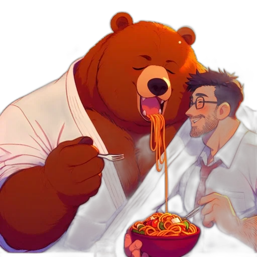 food, concept art, pixel art, cartoon, comic book art, neon lights, red, cozy transparent PNG cut-out