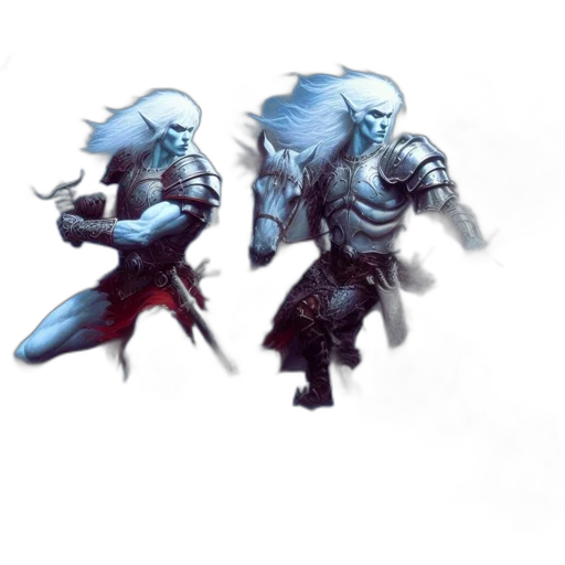 weapon, concept art, fantasy art, pixel art, 3d render, blue, monochrome, dark transparent PNG cut-out