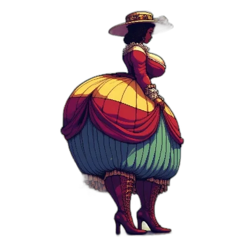 dress, hat, umbrella, crown, concept art, pixel art, fantasy art, watercolor transparent PNG cut-out