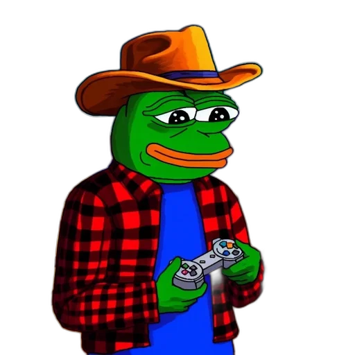 hat, jacket, concept art, cartoon, anthropomorphic, frog, wearing, cowboy transparent PNG cut-out