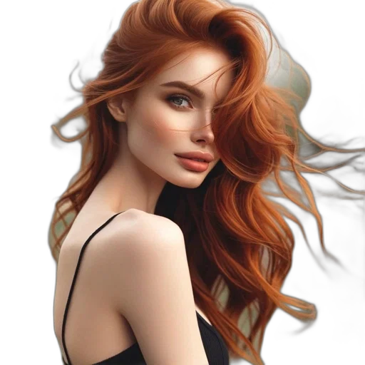 hair, face, dress, jewelry, photorealistic, oil painting, fantasy art, cartoon transparent PNG cut-out
