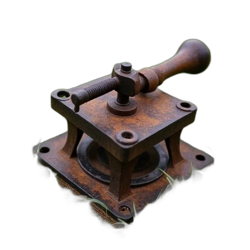 weapon, jewelry, furniture, staff, 3d render, photorealistic, rusty, old transparent PNG cut-out