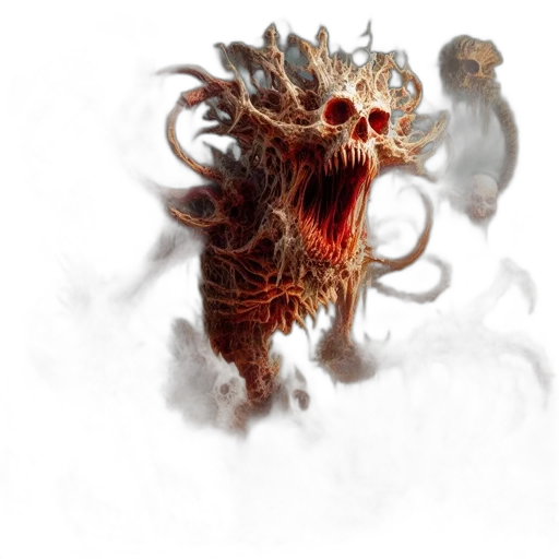 creature, animal, dragon, mask, concept art, fantasy art, photorealistic, 3d render transparent PNG cut-out