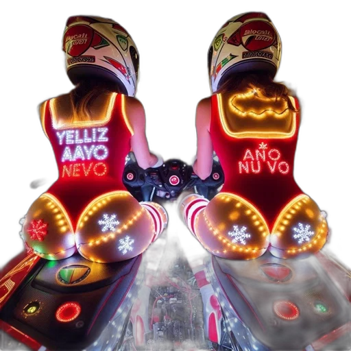 shoes, mask, 3d render, concept art, photorealistic, cyberpunk, two, riders transparent PNG cut-out