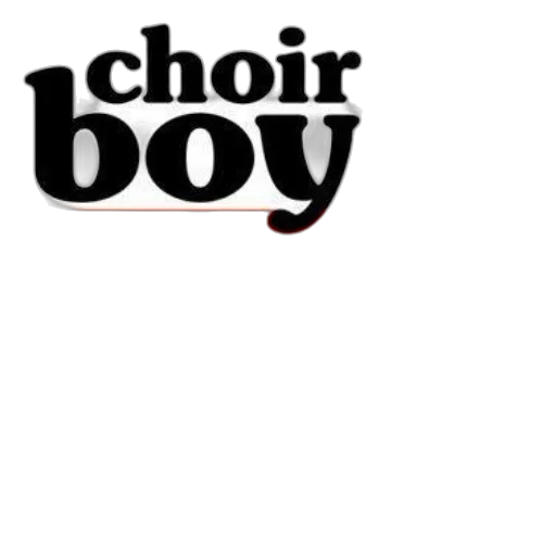 image, features, title, choir, boy, bold, black, letters transparent PNG cut-out