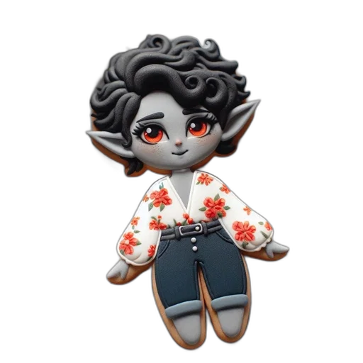 3d render, concept art, cartoon, tray, decorated, cookies, features, character-like transparent PNG cut-out