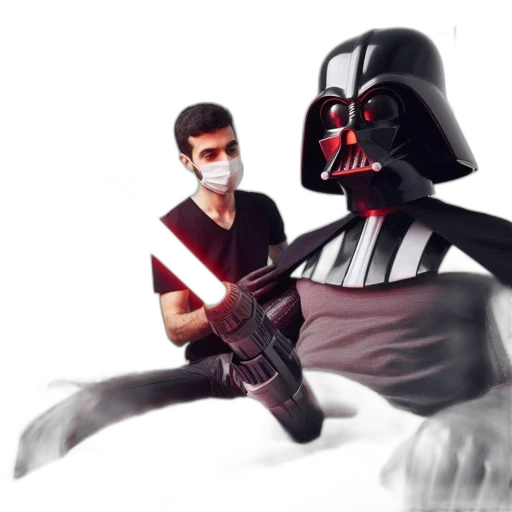 mask, concept art, comic book art, 3d render, photorealistic, darth, vader, visits transparent PNG cut-out