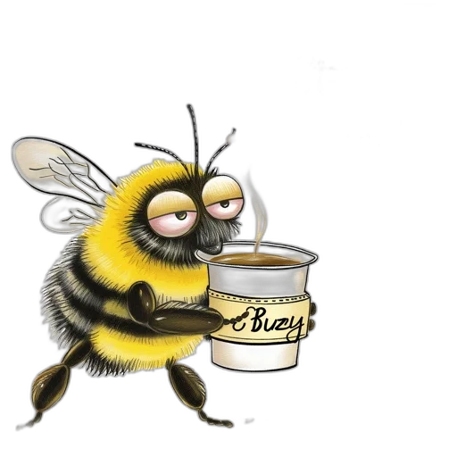 animal, food, concept art, watercolor, photorealistic, 3d render, bee, named transparent PNG cut-out