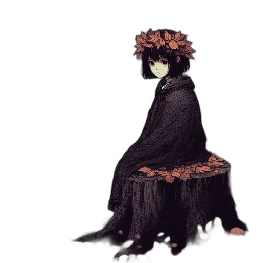 mask, crown, creature, flower, concept art, pixel art, fantasy art, watercolor transparent PNG cut-out