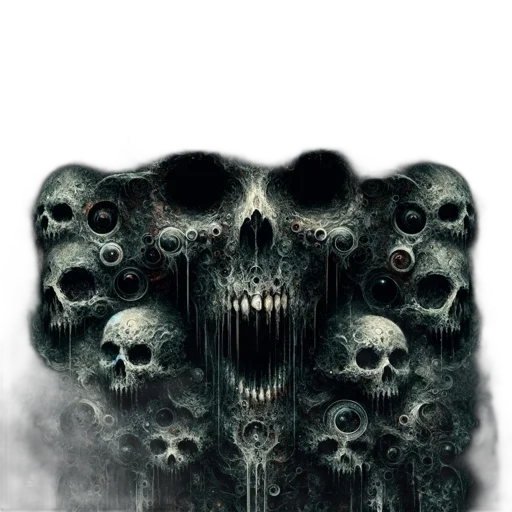 mask, face, weapon, creature, concept art, 3d render, photorealistic, comic book art transparent PNG cut-out