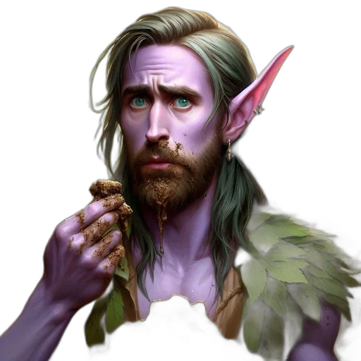 staff, face, fantasy art, concept art, photorealistic, pixel art, pastel, green transparent PNG cut-out