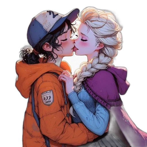 jacket, comic book art, watercolor, concept art, cartoon, snow, fire, underwater transparent PNG cut-out