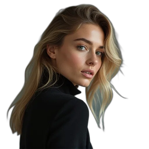 hair, face, jacket, crown transparent PNG cut-out
