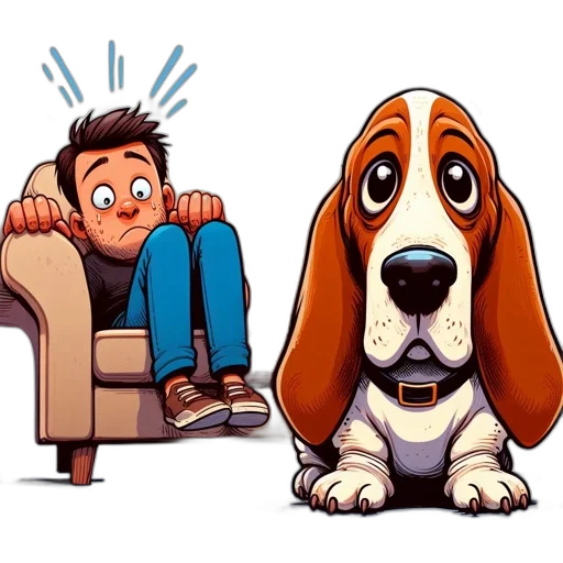 animal, furniture, cartoon, photorealistic, concept art, comic book art, young, boy transparent PNG cut-out