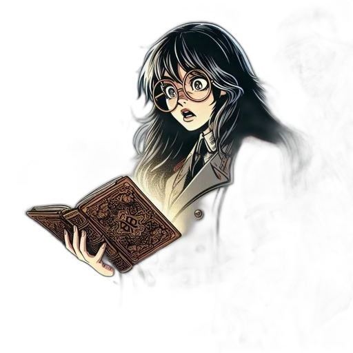fantasy art, concept art, comic book art, watercolor, dark, young, woman, black transparent PNG cut-out