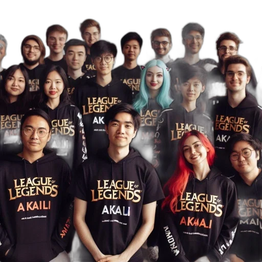 staff, diverse, group, matching, league, legends, akali, hoodies transparent PNG cut-out