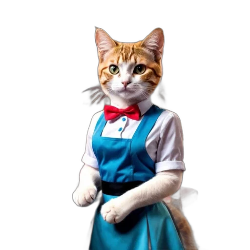 staff, dress, animal, creature, photorealistic, 3d render, concept art, pixel art transparent PNG cut-out
