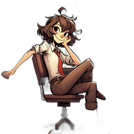 staff, furniture, jacket, hair, concept art, cartoon, pixel art, watercolor transparent PNG cut-out