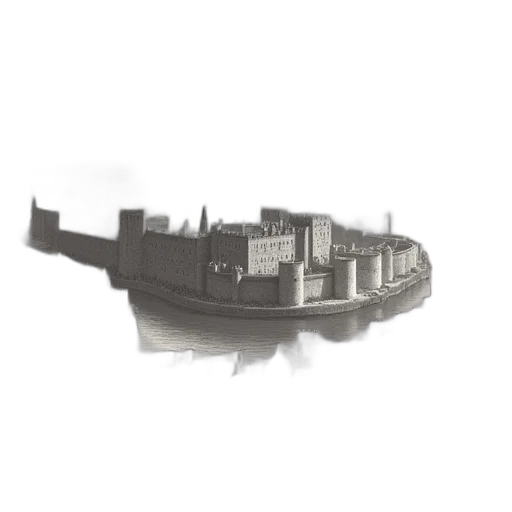 crown, building, weapon, 3d render transparent PNG cut-out