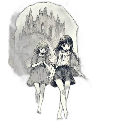 dress, concept art, anime, fantasy art, watercolor, fog, underwater, rain transparent PNG cut-out