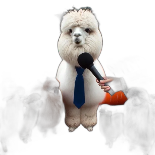 staff, animal, concept art, photorealistic, fantasy art, cartoon, alpaca, group transparent PNG cut-out