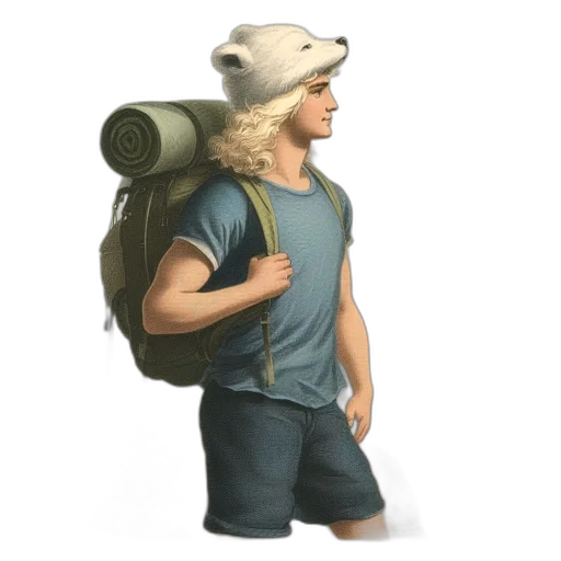 hat, jacket, staff, 3d render, concept art, photorealistic, fantasy art, individual transparent PNG cut-out