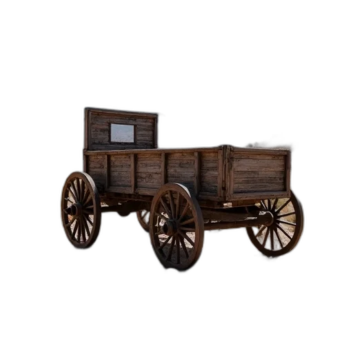 furniture, car, weapon, 3d render, concept art, photorealistic, weathered, wooden transparent PNG cut-out