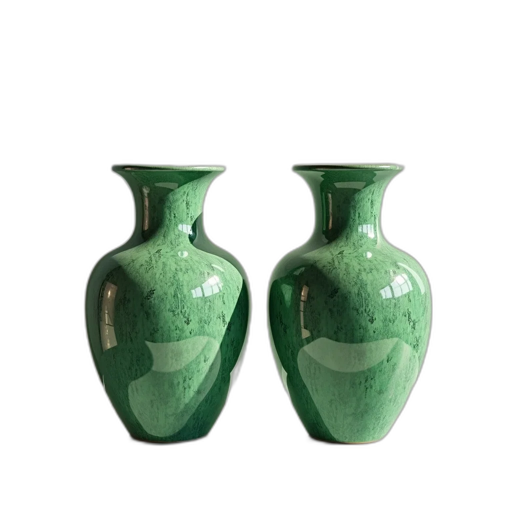 bottle, mask, jewelry, 3d render, photorealistic, underwater, green, two transparent PNG cut-out