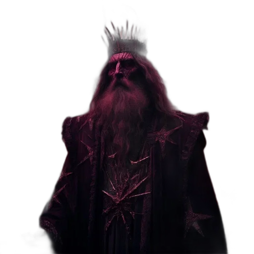 crown, creature, hair, staff, concept art, fantasy art, 3d render, photorealistic transparent PNG cut-out
