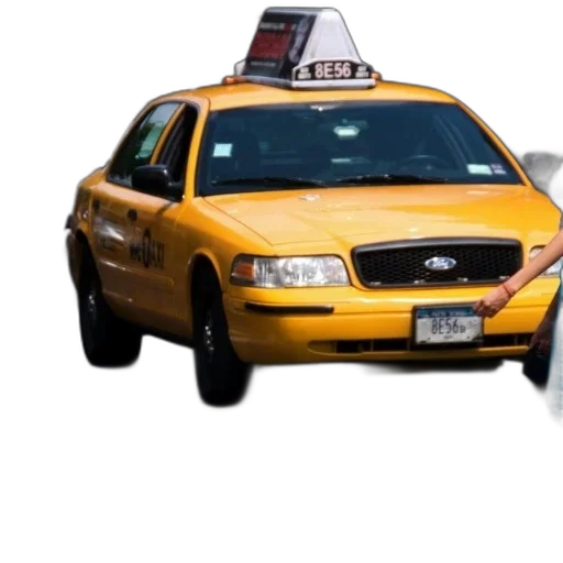 car, staff, hat, photorealistic, concept art, 3d render, yellow, taxi transparent PNG cut-out