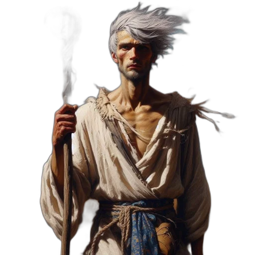 staff, sword, weapon, face, concept art, fantasy art, photorealistic, comic book art transparent PNG cut-out