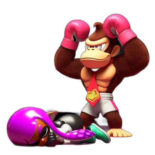 animal, weapon, concept art, 3d render, pixel art, inside, boxing, ring transparent PNG cut-out