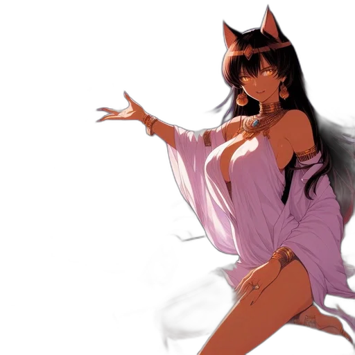 dress, anime, vaporwave, concept art, pixel art, night, desert-like, area transparent PNG cut-out