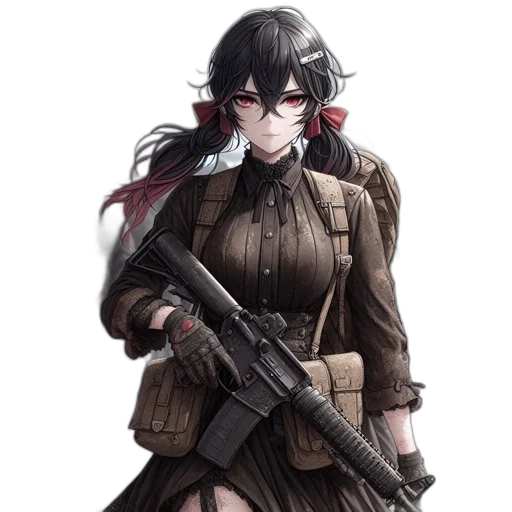 weapon, staff, concept art, anime, fantasy art, pixel art, dark, female transparent PNG cut-out