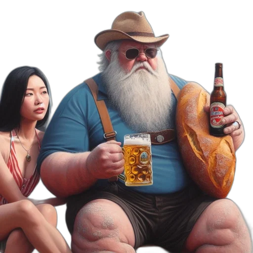 bottle, food, hat, concept art, photorealistic, fantasy art, oil painting, fire transparent PNG cut-out