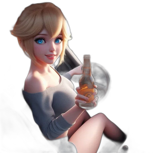 bottle, weapon, staff, robot, concept art, 3d render, pixel art, fantasy art transparent PNG cut-out