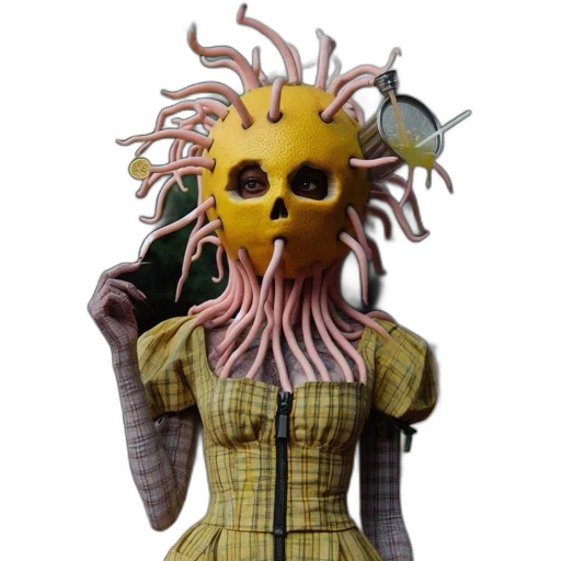 mask, creature, dress, face, concept art, 3d render, fantasy art, person transparent PNG cut-out