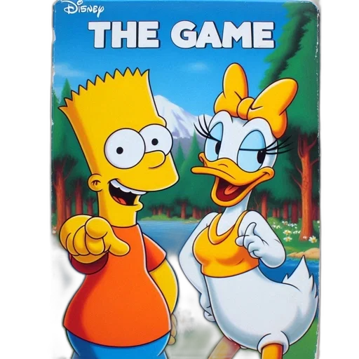 concept art, cartoon, underwater, fire, bart, simpson, daisy, duck transparent PNG cut-out