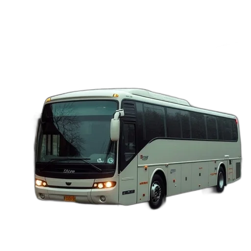 staff, 3d render, photorealistic, concept art, volvo, bus, which, parked transparent PNG cut-out
