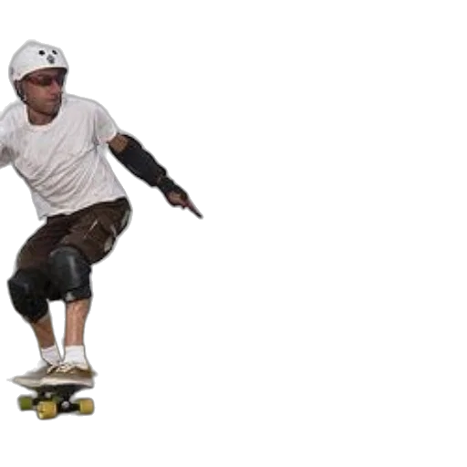 shoes, photorealistic, concept art, 3d render, skateboarder, wearing, white, helmet transparent PNG cut-out