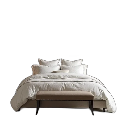 furniture, 3d render, photorealistic, earth tones, monochrome, dark, manhattan, bedroom transparent PNG cut-out