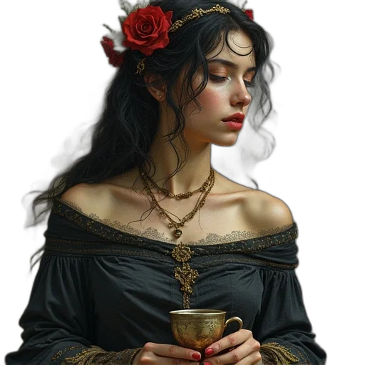jewelry, dress, crown, face transparent PNG cut-out