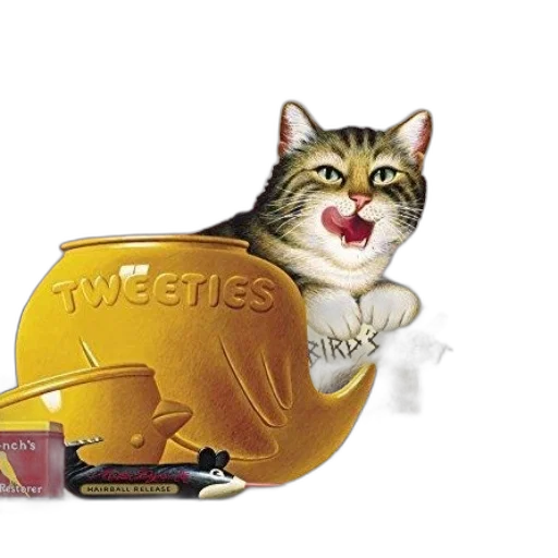 photorealistic, whimsical, calendar, cover, featuring, cat, yellow, watering transparent PNG cut-out