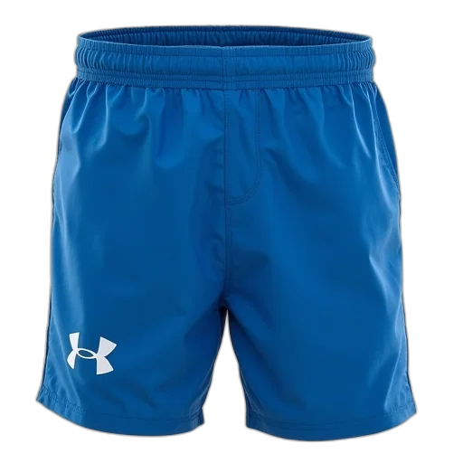 blue, pair, athletic, shorts, white, logo, left, leg transparent PNG cut-out