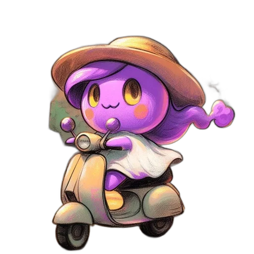 hat, staff, weapon, robot, concept art, watercolor, pixel art, fantasy art transparent PNG cut-out