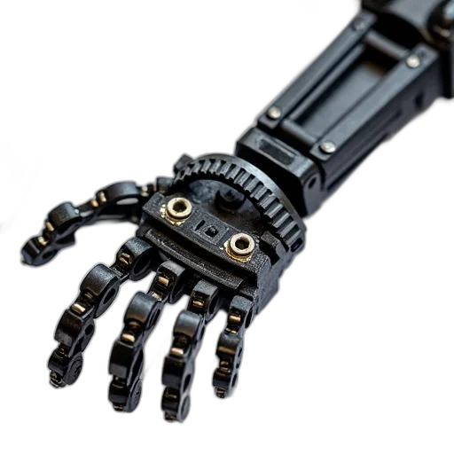 robot, weapon, cyberpunk, 3d render, concept art, close-up, view, robotic transparent PNG cut-out